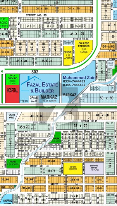 Pindi phase plot for salt in G. 14.3 size 50"90 (20 Marla ) street 119 plot 13 for more options in specially g. 14.1,2,3,4 please contact with us in any size residential or commercial Fazal estate and builders g. 13.1