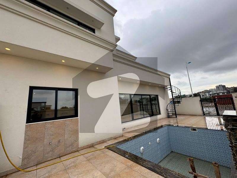 1.5 Kanal Corner Ultra Modern Luxury House For Sale With Cinema Pool And Lawn In Bahria Town