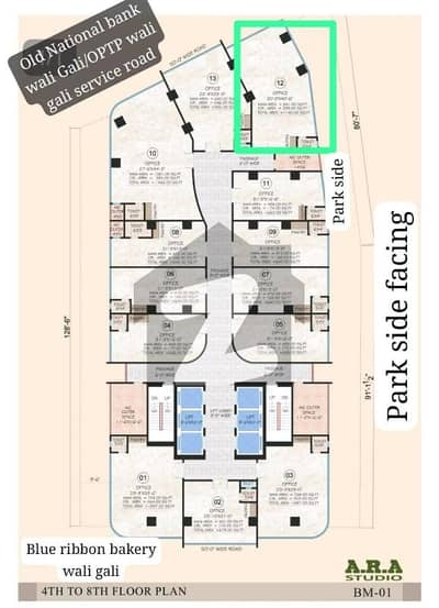 Prime Location 1140 Square Feet Office For sale In Bahadurabad
