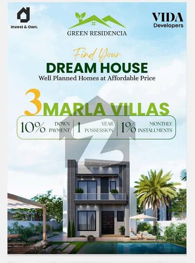Booking Amount Just 15 Lac 3 Marla Double Story Complete House Available On 3 Year Easy Installment Plan in Union Green Phase 2 Pine Avenue Road Lahore