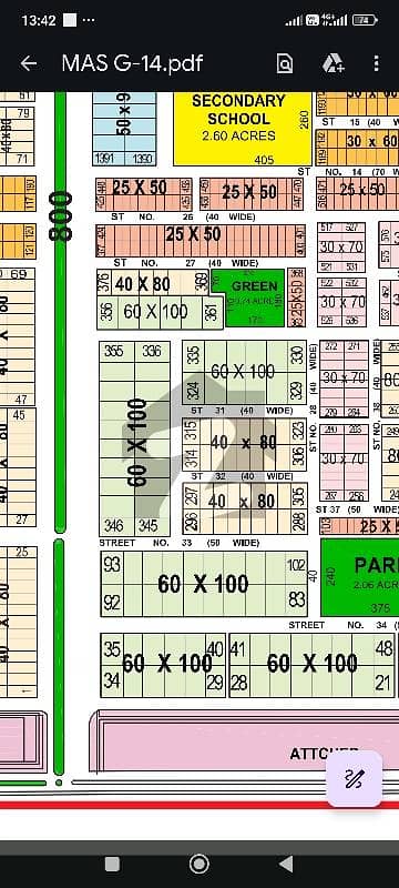 60*100 Plot For Sale In I-14/4 60*100 Plot For Sale In I-14/4