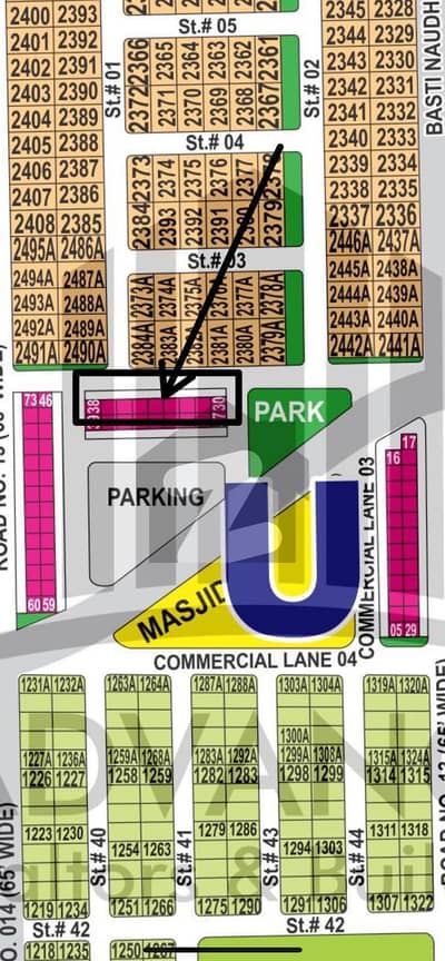 SECTOR-U 32,33,34 TRIPLET ZERO DC COMMERCIAL PLOT FOR SALE NEAR FAST UNIVERSITY