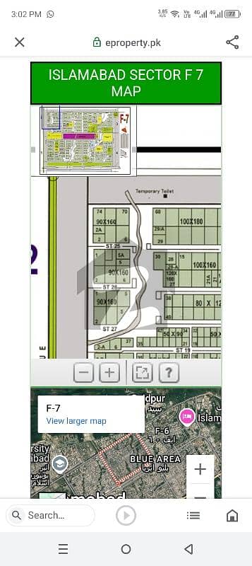 F-7/2 Main Margalla Road Top Location Reasonable Price Old House