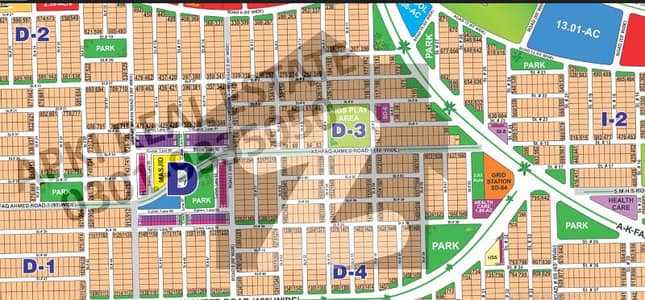 Prime Loction 1 Kanal Plot For Sale In Sector D Near To 80`Wide Road In DHA Multan