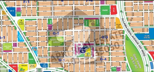 Prime Location 1 Kanal Corner Plot For Sale In Sector G Near To Kids Play Area In DHA Multan