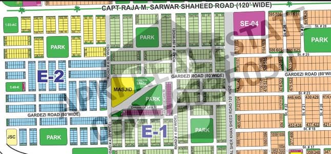 Prime Loction 5 Marla Plot For Sale In Sector E Near To Big Park In DHA Multan