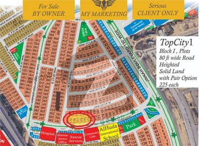Prime Plot on Main Road I Block, TopCity-1 | Pair Option