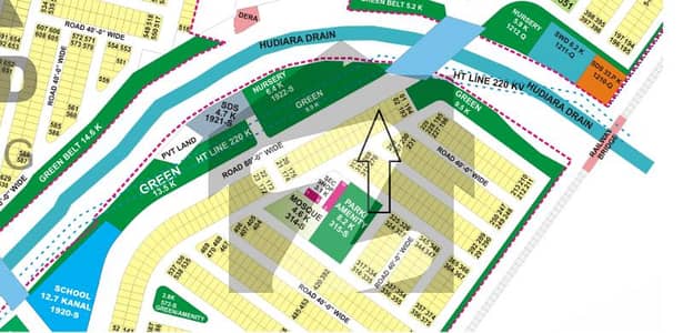 DHA RAHBAR SECTOR 4 FACING HUGE GREEN BELT SINGLE DIGIT PLOT DB POLE CLEAR
