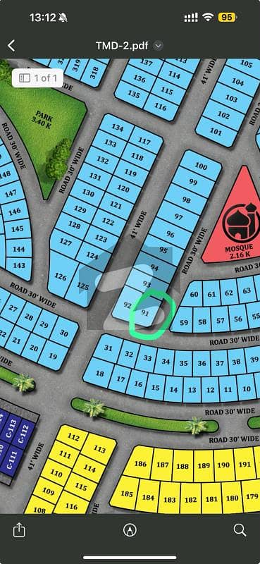 7 Marla Corner Residential Plot for Sale Block Amaltas, Meadows Phase 2, Faisalabad
