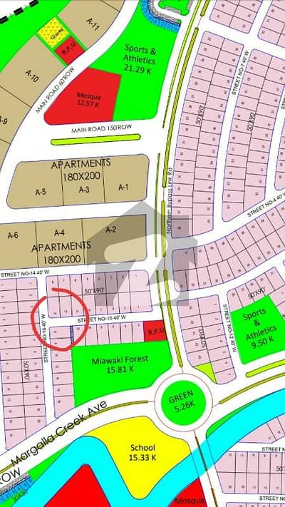 مارگلہ انکلیو مارگلہ ایونیو,اسلام آباد میں 1 کنال رہائشی پلاٹ 6.5 کروڑ میں برائے فروخت۔