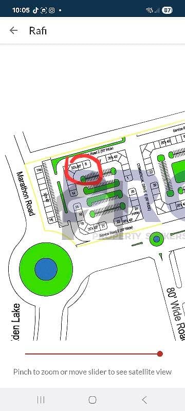 8 Marla 2 Side Road Open Commercial Plot for Sale available at Rafi Block Bahria Phase 8