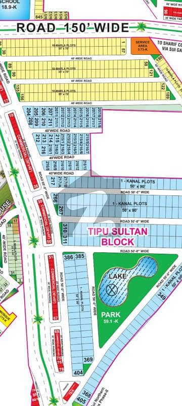 1 kanal Plot For Sale In Tipu Sultan Block Bahria Town Lahore