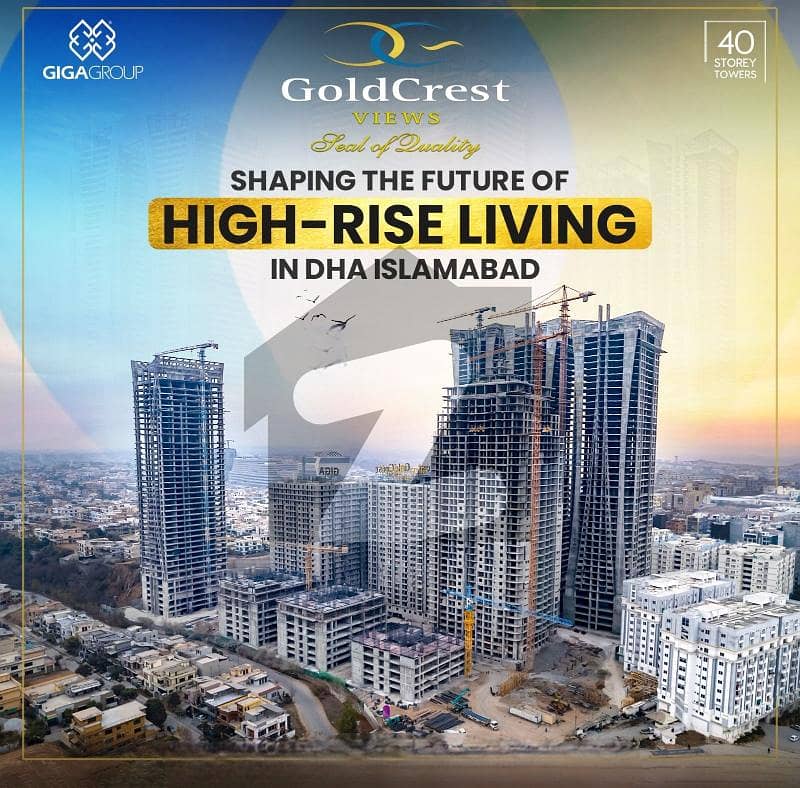 One Bedroom Flat For Sale In Goldcrest Highlife 1 Near Giga Mall World Trade Center, DHA Phase 2 Islamabad