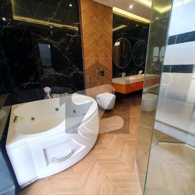 5 Bed DD Designer Villa fpr Sale With Spacious Beautiful Washrooms Huge Open Sky Sitting Area located at Bahria Hills