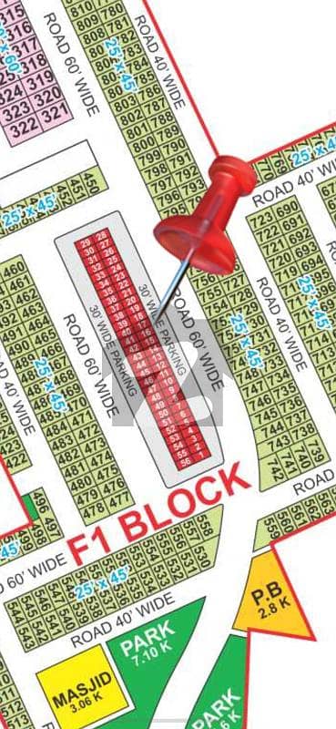 2 Marla Commercial Plot F1 Block Bahria Orchard Lahore