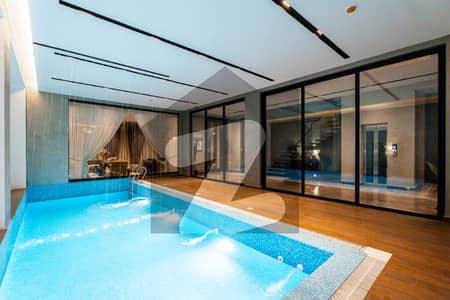 Designed by Mazhar Munir Brand New 1-Kanal Fully Furnished Luxury House with Full Basement & Swimming Pool for Sale in DHA Phase 6 Modern-Day Architectural Marvel at Reasonable Demand!