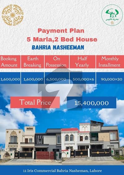 5 Marla 1.5 story house available for sale 3 year installment payment plan with hot location facing park 5 Marla 1.5 story house available for sale 3 year installment payment plan with hot location facing park