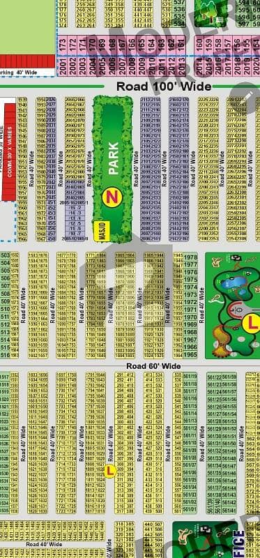 CORNER, PARK SIDE, WITH FOUNDATION 5-MARLA RESIDENTIAL PLOT FOR SALE BLOCK L