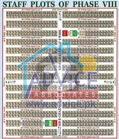 120 YARD STAFF LANE PLOT AVAILABLE FOR SALE IN DHA PHASE 8