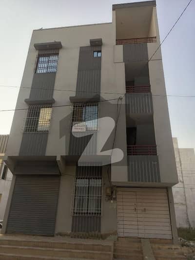 Zeenatabad CHS 32 Yard Commercial Building For Sale Leased Single Belt West Open Planning Shop On Ground Floor 1st Floor 1 Bed Kitchen With Bath 2nd Floor  2 Bed Rooms With Bath 3rd Roof Urgent Sale Keys In Hand