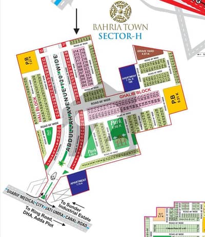 بحریہ ٹاؤن ۔ حالی بلاک بحریہ ٹاؤن سیکٹر ایچ,بحریہ ٹاؤن,لاہور میں 5 مرلہ کمرشل پلاٹ 1.35 کروڑ میں برائے فروخت۔