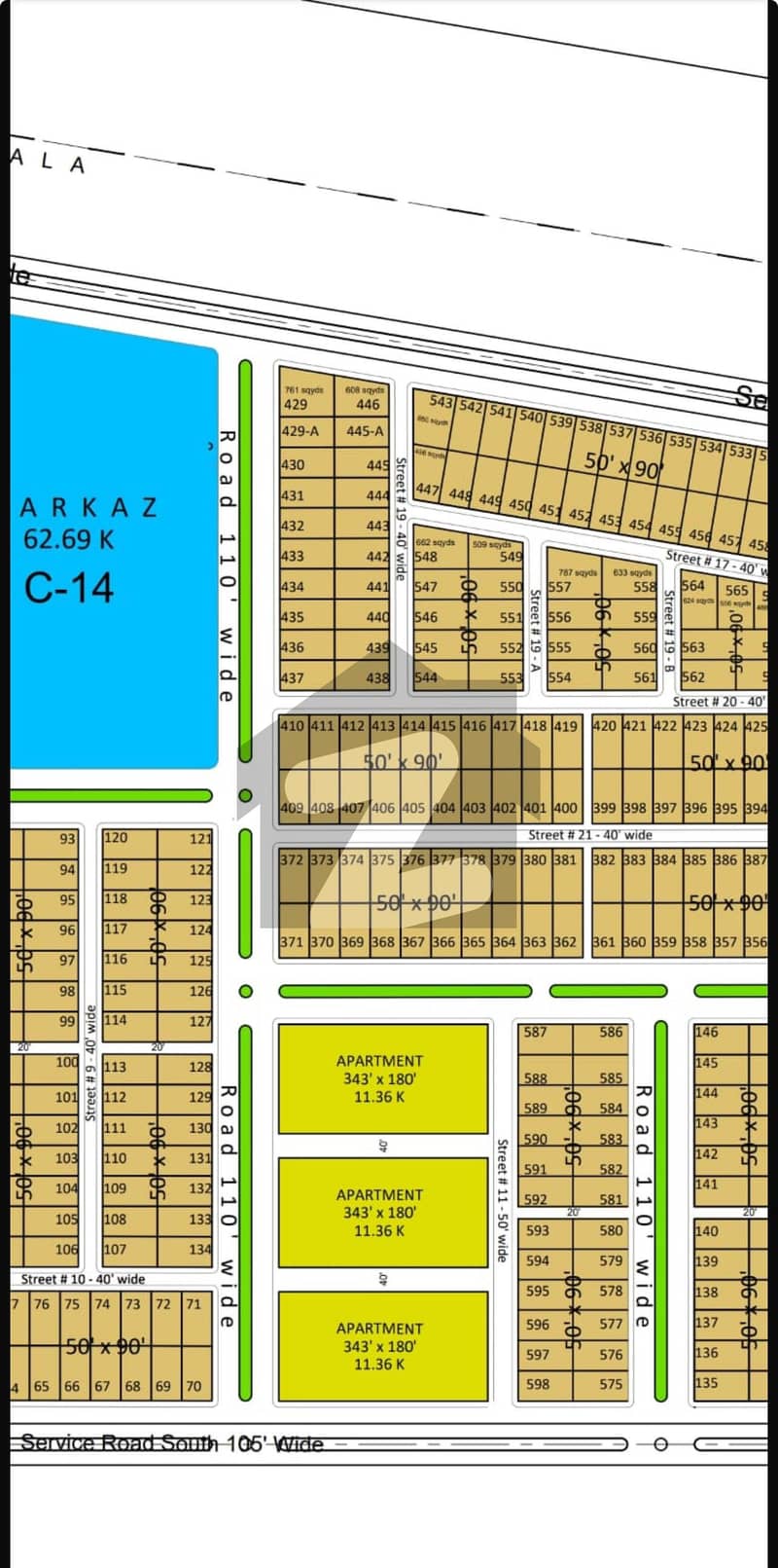 C-14 beautiful location plot 500sqyd for sale