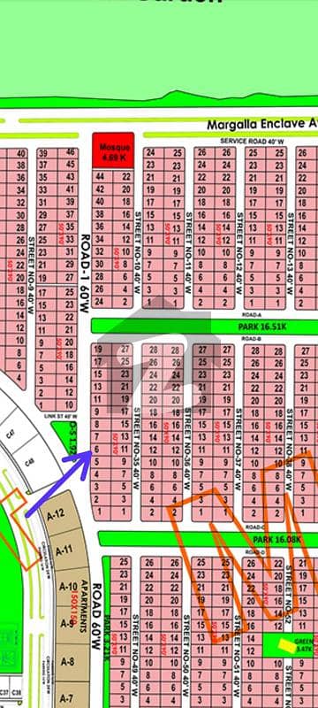 مارگلہ انکلیو مارگلہ ایونیو,اسلام آباد میں 1 کنال رہائشی پلاٹ 6.5 کروڑ میں برائے فروخت۔
