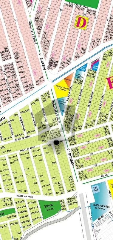 1 kanal plot hot location 70Feet road near By mian Road Easy approach