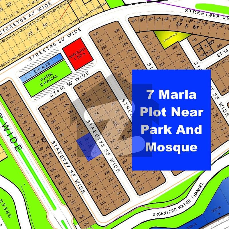 Near Park 7 Marla Plot in I Block P2 Near Park 7 Marla Plot in I Block P2