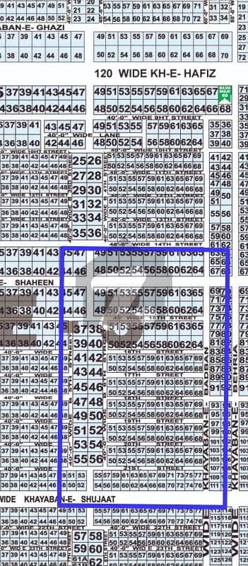 PLOT FOR SALE DEFANCE PHASE 5 KHYBAN E BADBAN