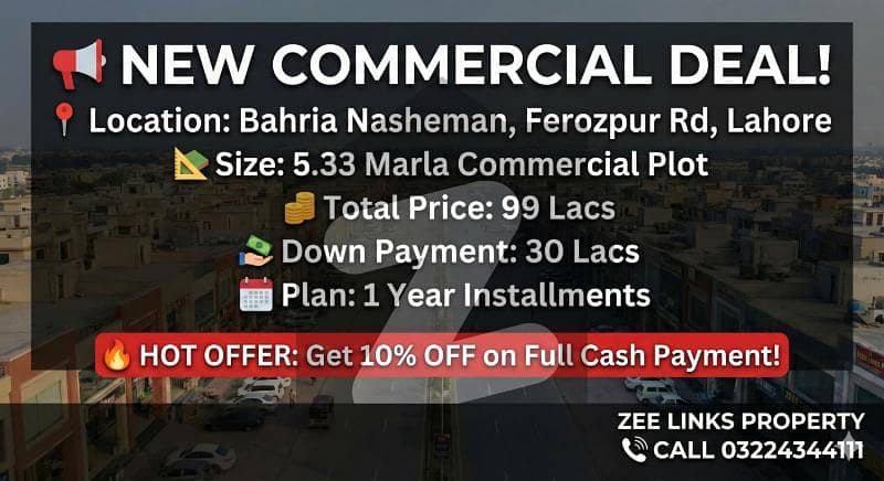 5.33 MARLA COMMERCIALS PLOTS 5.33 MARLA COMMERCIALS PLOTS