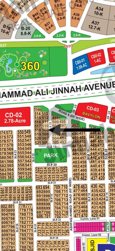 1 Kanal Most Prime Location Plot Available for sale near big park &300ft main Road