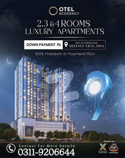 ڈیفینس ویو فیز 1 ڈیفینس ویو سوسائٹی,کراچی میں 2 کمروں کا 5 مرلہ فلیٹ 1.6 کروڑ میں برائے فروخت۔