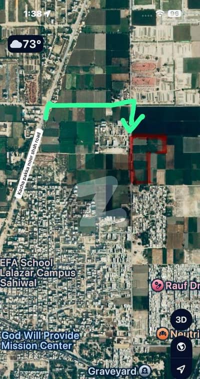 چک 82 / 6R ساہیوال میں 32 کنال رہائشی پلاٹ 12.0 کروڑ میں برائے فروخت۔