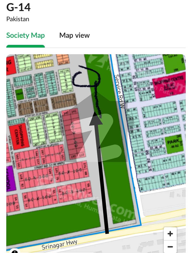 Plot For Sale G-14/4 10 Marla Doubled road extra-land Plot For Sale G-14/4 10 Marla Doubled road extra-land