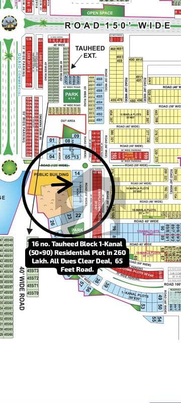 Ideal Residential Plot For Sale In Bahria Town - Tauheed Block Ideal Residential Plot For Sale In Bahria Town - Tauheed Block