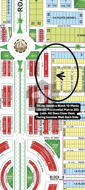 115 no. Jasmine Block 10-Marla (35 by 65) Residential Plot in 205 Lakh. All Dues Clear Deal, Back Of Jasmine Mall , Main Talwar Chowk, Bahria Town Lahore. Best Location For Constructing Your Dream House. Grab This Location Start Construction. 115 no. Jasmine Block 10-Marla (35 by 65) Residential Plot in 205 Lakh. All Dues Clear Deal, Back Of Jasmine Mall , Main Talwar Chowk, Bahria Town Lahore. Best Location For Constructing Your Dream House. Grab This Location Start Construction.