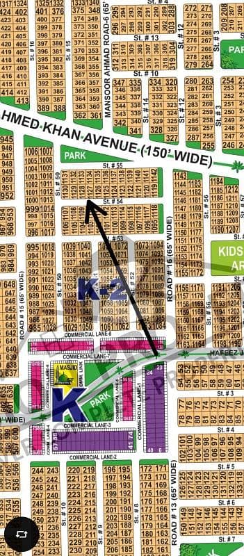 DHA Multan sector K 1 kanal residential plot near to park, Masjid and commercial. Close to 150 & 300 ft road.