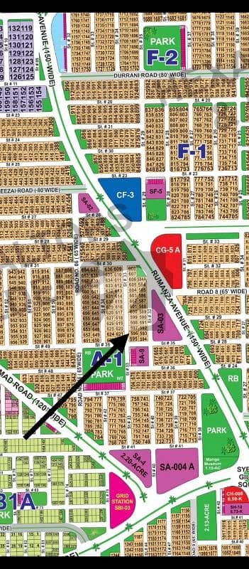 DHA Multan sector A 1 kanal residential plot near to park, Masjid and commercial. close to 150ft road and Rumanza.