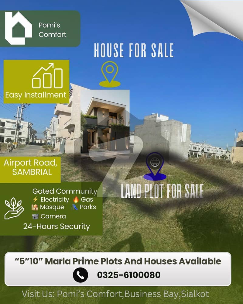 خیابانِ نواب سمبڑیال,سیالکوٹ میں 5 مرلہ رہائشی پلاٹ 45.0 لاکھ میں برائے فروخت۔ خیابانِ نواب سمبڑیال,سیالکوٹ میں 5 مرلہ رہائشی پلاٹ 45.0 لاکھ میں برائے فروخت۔