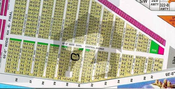 Prime 300 Sq. Yards Plot for Sale Near Do Darya, Sahil Street (30-Foot Road)