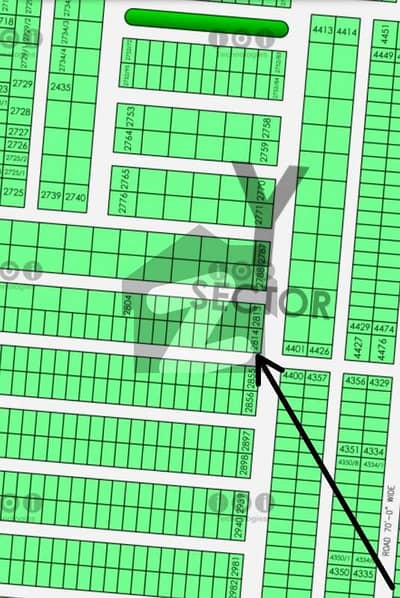 1 Kanal Corner plot adjacent to 70 Ft Road in Phase 7 Y Block.