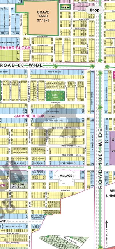 10-Marla Plot Available For Sale In Jasmine Block Near Talwar Chok
