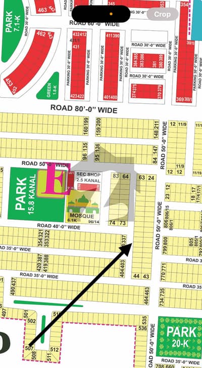 Top Location plot close to Park Masjid Sector E for sale 9Town Dha