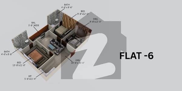 2 Bed Dd Flat For Sale In Gulshan-E-Iqbal
