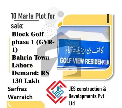 10 Marla Facing Park Plot For Sale