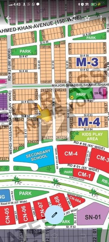 1 Kanal Corner Plot at prime location of Sector M is available for sale