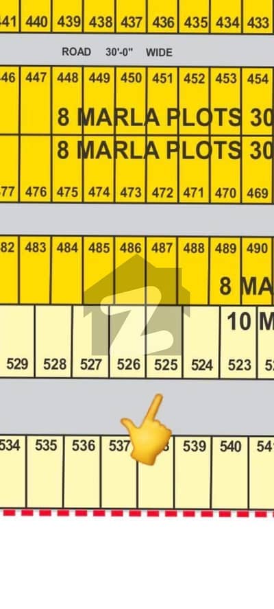 525 Q 10 Marla plot available for sale at main 50 feet road Al Rehman garden phase 2 Lahore