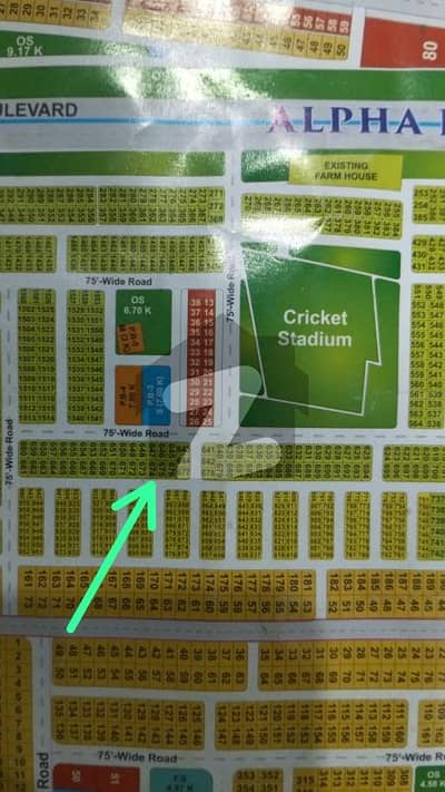 10 Marla C Block Near Cricket Stadium Back Of 75ft Road Plot For Sale In Jinnah Sector LDA City Lahore