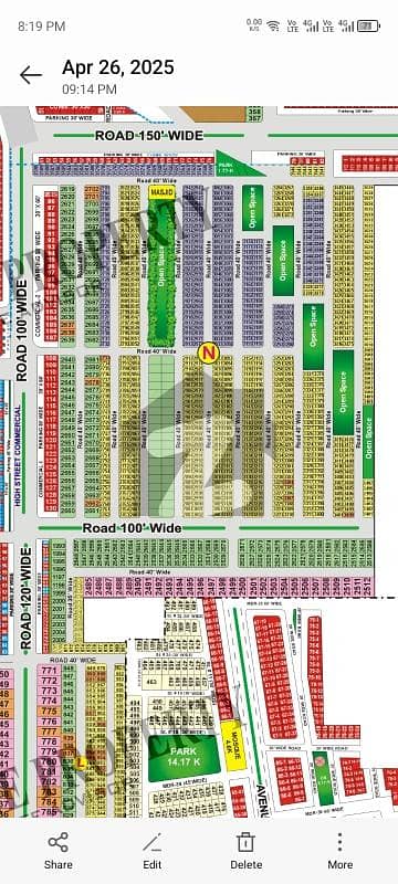 2-Marla Prime Location Commercial Plot For Sale In Khayaban-E-Amin Housing Society, Lahore.